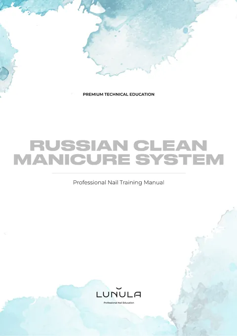 Cover of the LUNULA Russian Clean Manicure System professional training manual