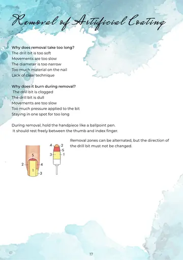 Page 17, Removal of Artificial Coating: common mistakes and the removal zones